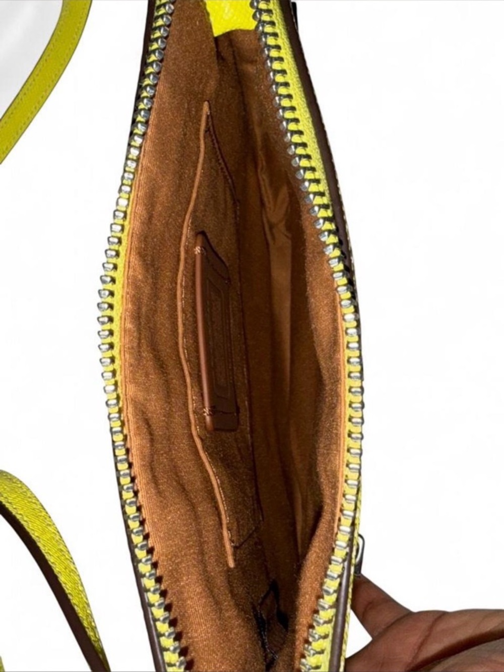 Coach Chartreuse Leather Crossbody Bag - Coach - Picture 4 of 5